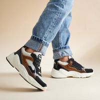 Muyters Sneakers Zwart Leer Maat 35 Kinderschoenen