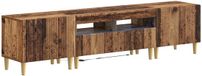 vidaXL 3-delige LED TV-kast ARNHEM Oud hout