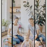 Markenlos Bol Magnetisch vliegengaas voor deur, 150 x 212 cm, zwart