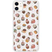 Apple Bedrukt siliconen hoesje compatibel met iPhone 11 Cupcake vintage