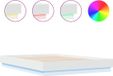 vidaXL Bedframe met LED-verlichting, wit, 160x200 cm