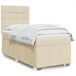Maison Exclusive - Boxspringbed met matras, crème, 100x200 cm, gestoffeerd