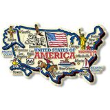Verenigde Classic Magnets Verenigde Staten Jumbo landkaart magneet