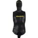 Salvimar Swim Skin Onderhemd voor heren, zwart met limoenpatroon in de capuchon, XL-3,5