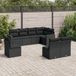 Maison Exclusive - Ensemble de meubles de jardin 8 pièces avec canapé et coussins, noir, en polyrotin
