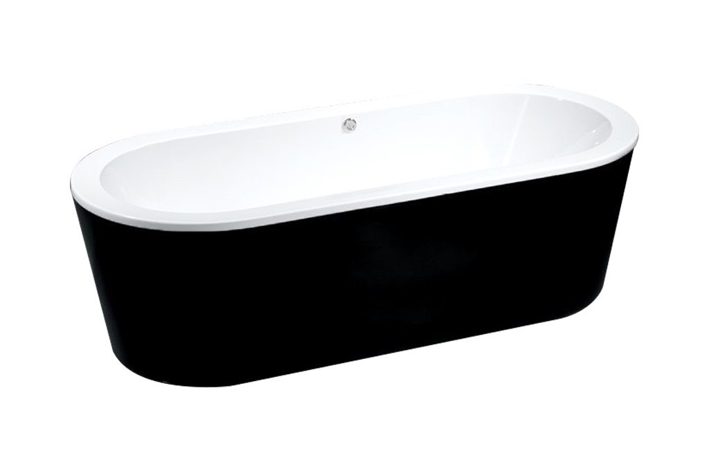 Best Design bad vrijstaand zwart wit 178x80x55cm
