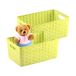 Plasticforte Opbergmand - 4x - Kastmand - rotan kunststof - limegroen - 12 Liter - 30 x 37 x 13 cm