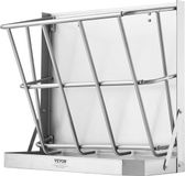 VEVOR Hooiruivee, 610 x 297 x 584 mm, 2-in-1 voederautomaat voor hooi en granen, wandroep met voederschaal, voederbak voor geiten, stabiele voederbak van staal voor schapen en paarden, voederdispenser