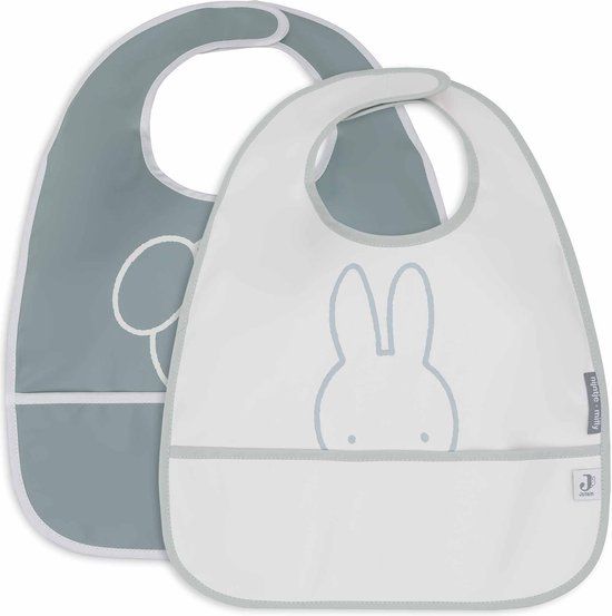 Jollein x Nijntje - Baby Slab Waterproof - Miffy Peekaboo Sea Green - 2 Stuks