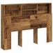 VidaXL Hoofdbordkast 140x19x103,5 cm Oud Hout