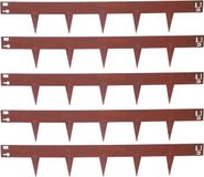 Merkloos Relaxdays Borderrand - set van 5 - 16x100 cm - Cortenstaal - Bruin