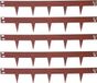 Merkloos Relaxdays Borderrand - set van 5 - 16x100 cm - Cortenstaal - Bruin