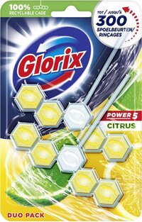 Glorix Power 5 Wc Blok - Citroen - 7 x 2 stuks - Voordeelverpakking