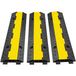VEVOR 3 stuks hellingen, kabelbescherming, 2 kanalen, kabeldoorvoer, 98 cm, pvc-bescherming, rubber
