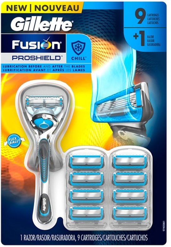 Gillette Fusion5 Proshield Chill- Scheersysteem + 9 scheermesjes