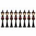 Lumineo Kerstdorp Lantaarns - Lantaarnpalen - 8x Stuks - 12 cm - Kerstdorp Accessoires