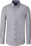 CASA MODA Sport casual fit overhemd - popeline - groen - wit en blauw dessin
