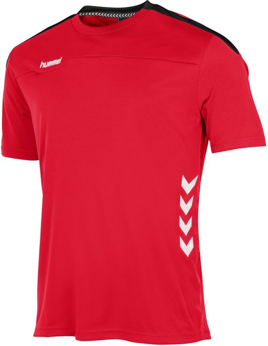 Hummel Valencia T-Shirt Sportshirt Heren - Red-Black