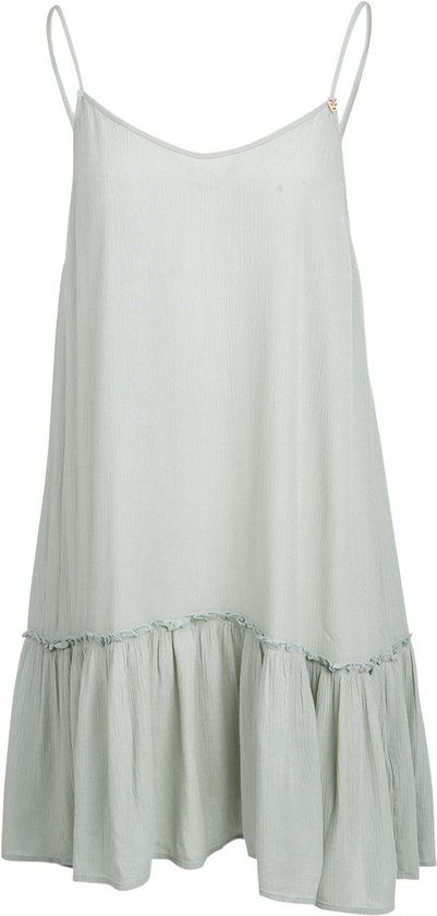 Brunotti Nami Jurkje Aqua Grey Dames 100% Viscose Mouwloos Ronde Hals A-lijn Casual Lente/Zomer XXL