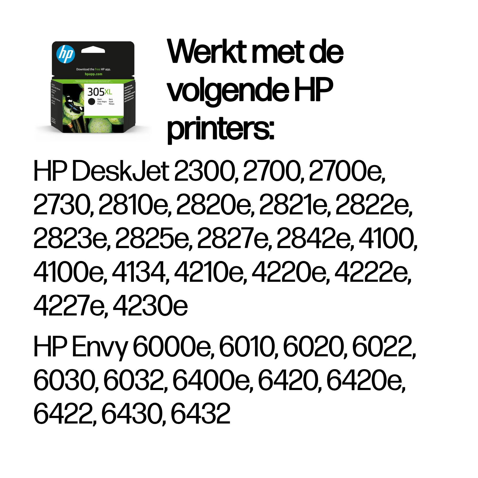 HP 305XL Zwarte inktcartridge - High Capacity - Origineel