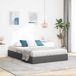 Prolenta Maison Exclusive Lit plateforme de style ottoman avec rangement, couleur gris foncé, dimensions 140 x 190 cm, revêtement en tissu