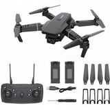 SZSMART E88 opvouwbare drone met 240p camera, hoogtebehoud, standaard afstandsbediening, 2 accu's, kindvriendelijk, zwart