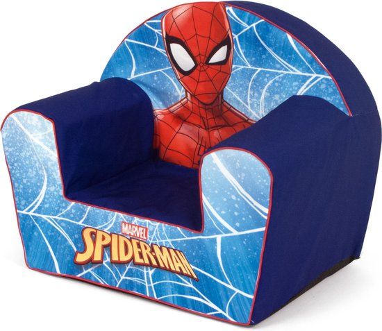 4KidsOnly Marvel Stoel Spider-man Junior 42 X 52 Cm Foam Blauw