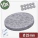Quadrios 26SA104 Patins en feutre auto-adhésifs, Rond Gris (Ø x h) 25 mm x 4 mm 10 pièce(s) Pièce