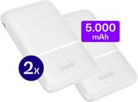 Buddi Go 5.000 mAh Powerbank Duo Pack - Wit