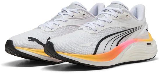 PUMA Electrify NITRO 4 Wns Hardloopschoenen Dames - White Sun Sream Poison Pink - Maat 40