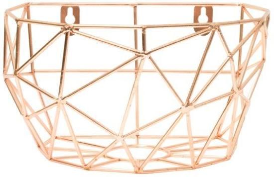 TAK Design Thanwa Mand M - Wandbevestiging - Metaaldraad - 16 x 10 x 16 cm - Koperkleurig