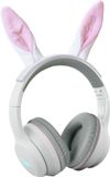 KIDYWOLF KIDYEARS Casque enfant Lapin – 85dB, Bluetooth & Jack, Pliable, Oreillettes magnétiques, 4+