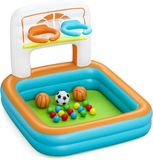 Bestway Kick ‘N Swish 3-in-1 Multifunctionele Opblaasbare Ballenbak met 18 Speelballen