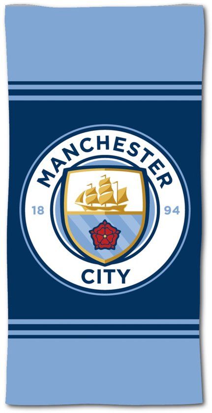 4KidsOnly Manchester City strandlaken Donkerblauw Polyester 70x140cm