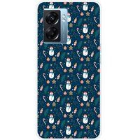 1001 coques Oppo Zachte siliconen case compatibel met Oppo A77 5G, Oppo A57 4G, Oppo A57 5G sneeuwpop