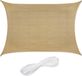 Merkloos Relaxdays schaduwdoek - 2 x 4 m - rechthoekig - HDPE-weefsel - UV-werend - beige