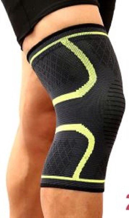 Go Go Gadget Bol Kniebandage - Knie Brace - Anti Slip Strip - Bescherming - Blessure - Sporten - Geel - Maat M