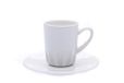 G. Benedikt Ribby Tasse mit Untertasse, 80 ml, weiß, Tschechisches Porzellan