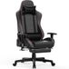 GTPLAYER Gamingstoel, gamerstoel met voetensteun, bluetooth-luidspreker, ergonomische bureaustoel, computerstoel, bureaustoel, pc-stoel met verstelbare rugleuning, belastbaar tot 150 kg, zwart
