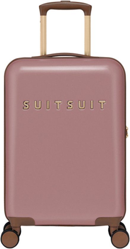 SUITSUIT Fab Seventies Handbagage Koffer 55x35x20 - Old Rose - Hardcase - TSA Cijferslot - 33L