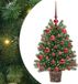 vidaXL Sapin de Noël artificiel avec 150 LED, Vert, 75 cm, PE et PVC