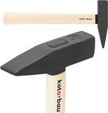 KOTARBAU® Voorhamer, 0,4 kg, Sloophamer, Staal, Slotenhamer, Ergonomisch, Zware, Hamer Voor Sloopwerk, Slotenmaker Hamer, Sloophamer Met Houten Steel, 26 cm, Zwart Natuurlijk