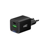 GaN USB-oplader 35 W PD – 1 USB-C-aansluiting + 1 USB-A-aansluiting, veilig snel opladen voor smartphone en tablet, bescherming tegen kortsluiting en overspanningen