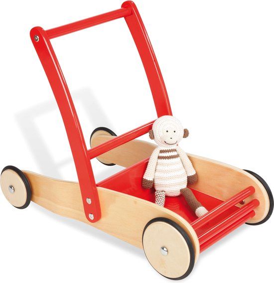 Pinolino 269425 Trekspeelgoed - beige, rood - hout