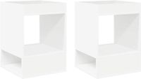 vidaXL Bijzettafel 2 stuks Wit 40 x 40 x 56 cm Bewerkt hout