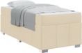 vidaXL Bedframe met matras Crème 90 x 200 cm Stof