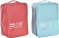 DKD Home Decor Schoenenrekken Polyester Blauw (22 x 12 x 30 cm) (2 Stuks)