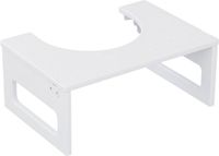 Relaxdays Toiletkrukje - Inklapbaar - Bamboe - Antislip - Wit