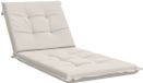 vidaXL Ligstoel Kussen GEMERT 100% Polyester Wit 190 x 70 x 9 cm