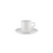 Alessi Itsumo NF07/76S - Set bestaande uit een mokka-kop en schotel voor dagelijks gebruik, minimalistische esthetiek, van wit porselein, diameter 12,5 cm